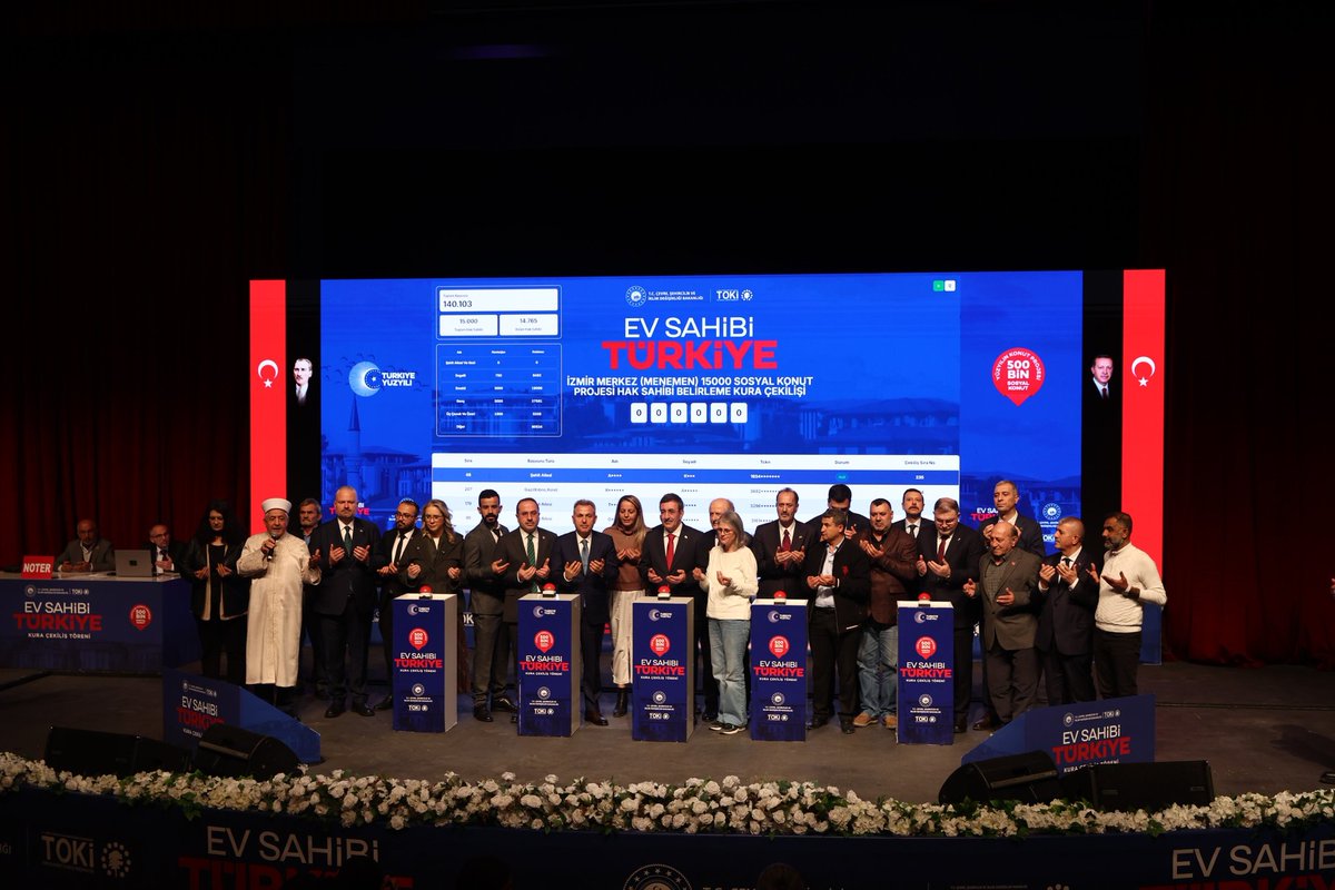 🏠 Rektörümüz Prof. Dr. Bayram Yılmaz, TOKİ “Ev Sahibi Türkiye” Çekilişi Programına Katıldı

Cumhurbaşkanımız Sayın Recep Tayyip Erdoğan tarafından açıklanan 500 bin konutluk proje kapsamında İzmir’de yapılacak sosyal konutların kura çekimi, TOKİ “Ev Sahibi Türkiye” Çekilişi
