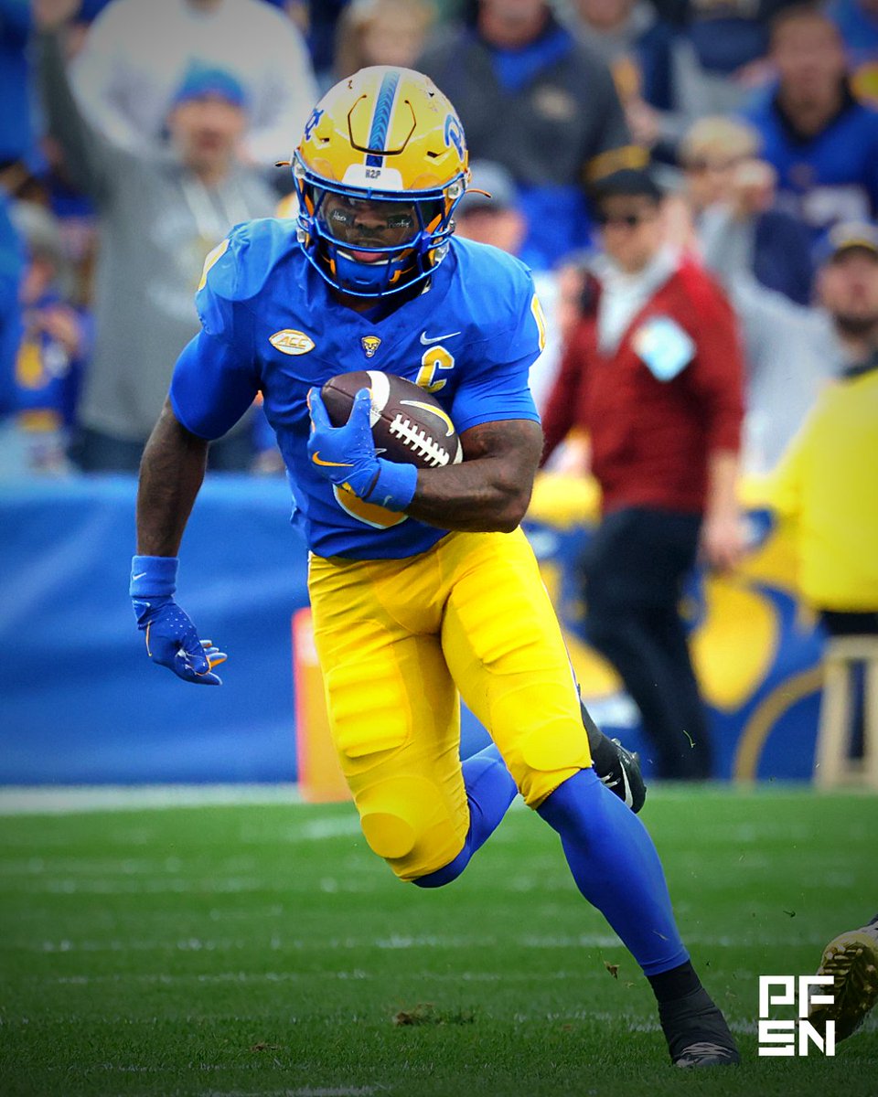 CamMellor's tweet photo. Highest yards per route run, 2026 NFL Draft RBs:

Desmond Reid, Pittsburgh: 2.77 yards
Jeremiyah Love, Notre Dame: 1.87
Jonah Coleman, Washington: 1.87
Devin Mockobee, Purdue: 1.63
Nicholas Singleton, Penn State: 1.54
Jamal Haynes, Georgia Tech: 1.45
Emmett Johnson, Nebraska: 1.38
Chip Trayanum, Toledo: 1.30
Dean Connors, Houston: 1.29
Jadarian Price, Notre Dame: 1.24