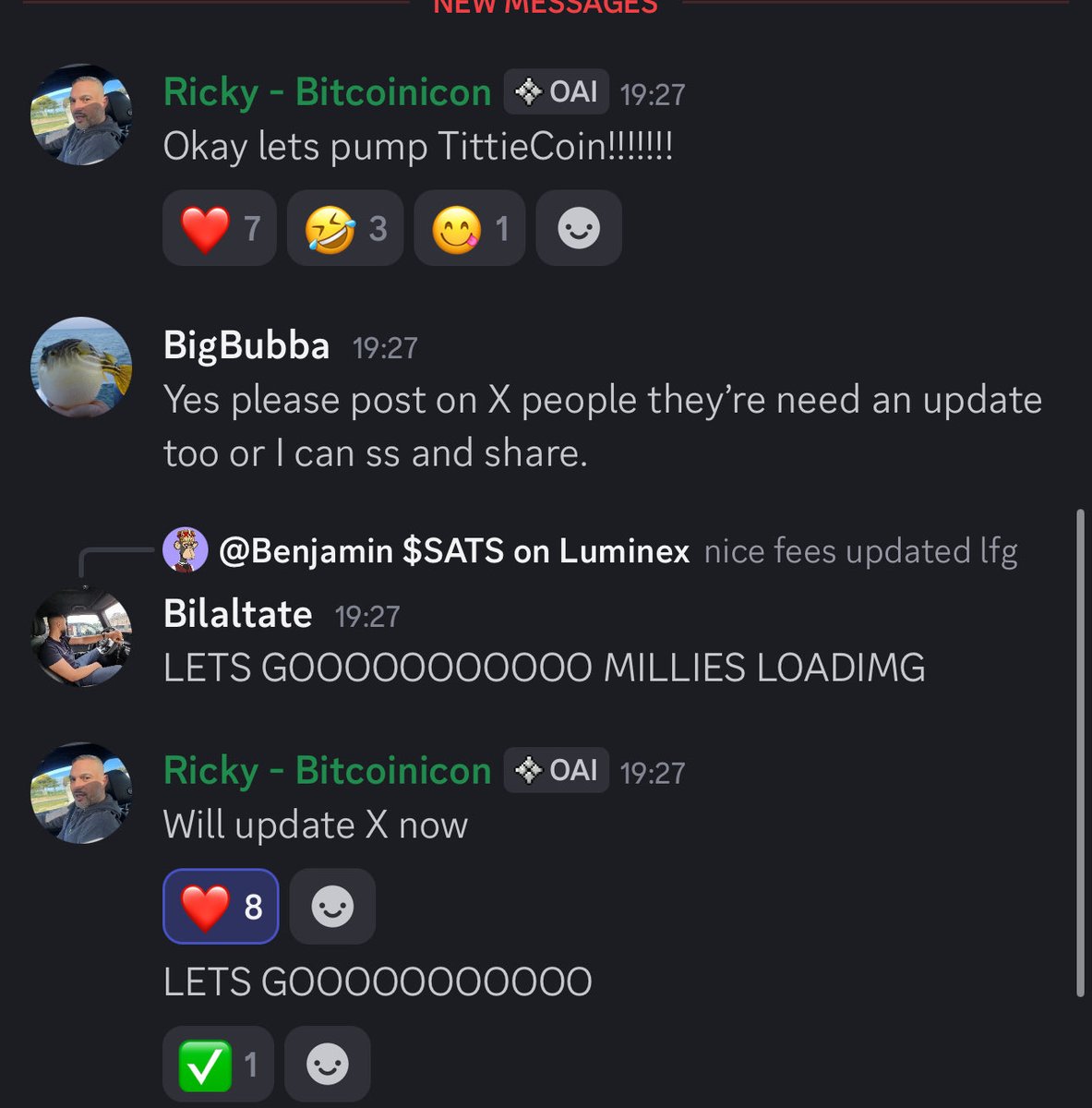Fees for <a href="/Tittiecoin_/">Tittiecoin</a> now shared with the OG Bitcoin Forum creator Ricky.

2014 OG story, has since lost his home and is now receiving direct fees 🤯

The account changed name from @tittiecoin to Limitless for a short while now reclaiming <a href="/Tittiecoin_/">Tittiecoin</a> 

Send it 📈