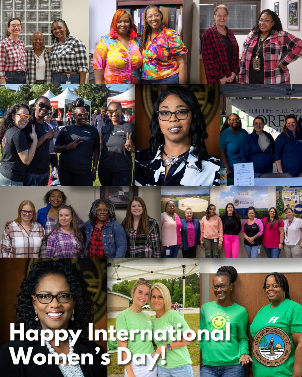 scflorencecity's tweet photo. Happy International Women’s Day!

Today, the City of Florence celebrates the strength, leadership, and contributions of the women who help shape our community every day.

Thank you for all you do to move our city forward.

#InternationalWomensDay #FlorenceSC #FullLifeFullForward https://t.co/rid3N4W2iy
