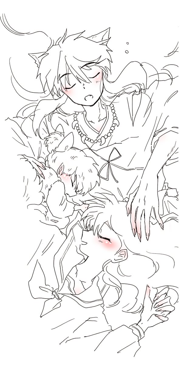 犬夜叉と七宝ちゃんとかごめ