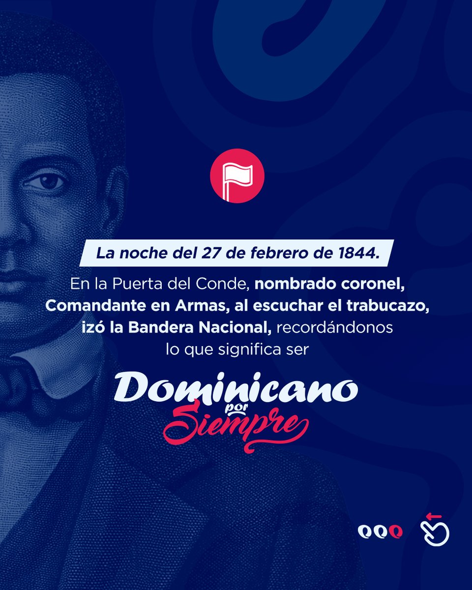 Hoy, con orgullo honramos la memoria de uno de los héroes de nuestra Independencia, Francisco del Rosario Sánchez, al conmemorarse el #209 Aniversario de su Natalicio.  🇩🇴

#DiplomaciaEspecializadaRD