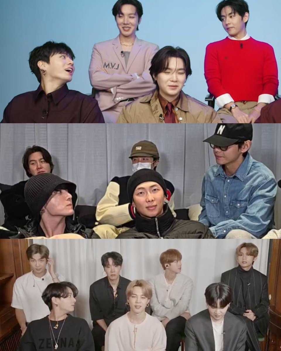 Purplesnowheart's tweet photo. I’m still asking… why not just let them sit beside each other?? They love separating them like that’s gonna stop Jungkook from looking at Taehyung every 2 seconds. His neck really said “watch me” 🤣 https://t.co/OkqXtqR5RD