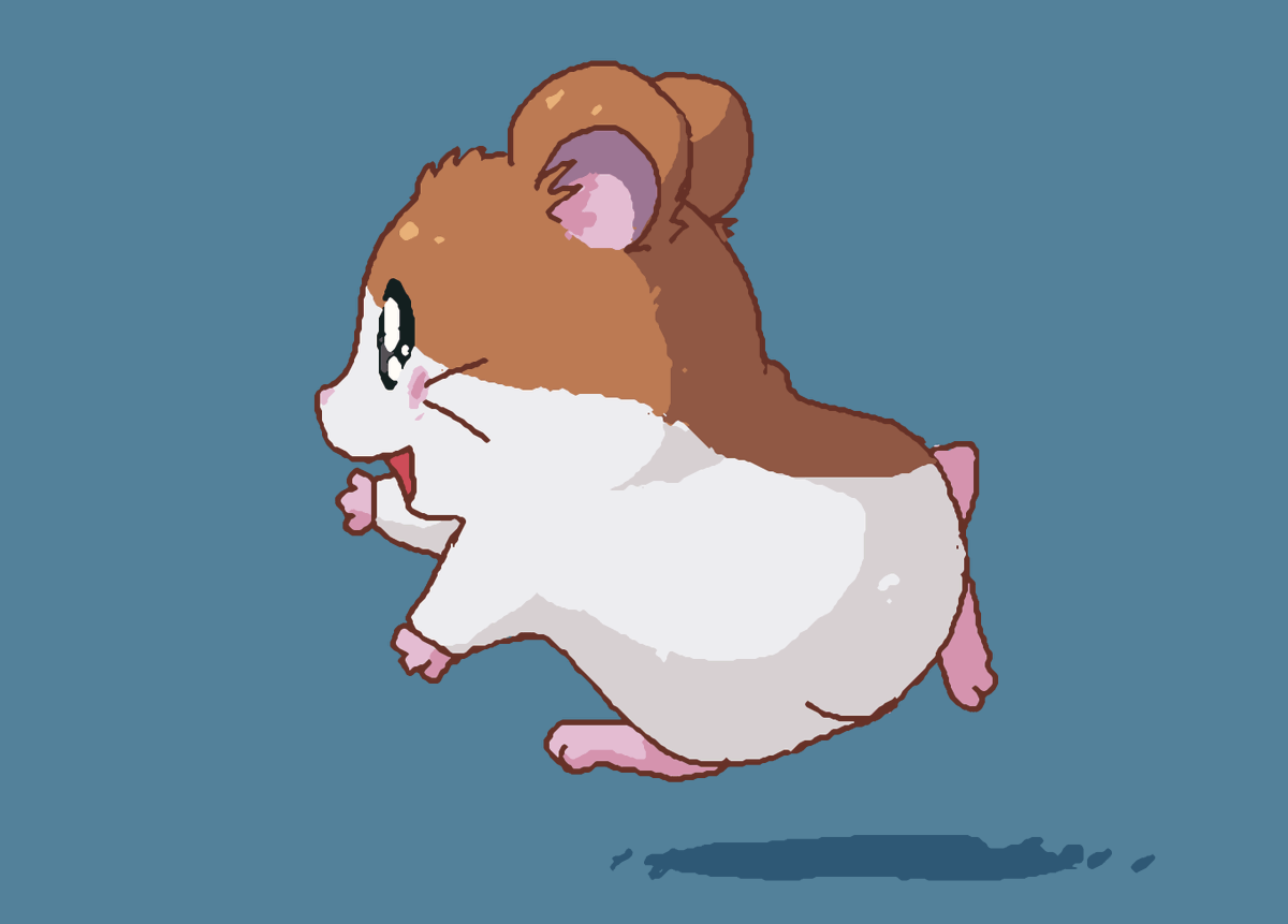 By the way, isn't it surprisingly hard to draw Hamtaro from the side? #SideViewHamtaro