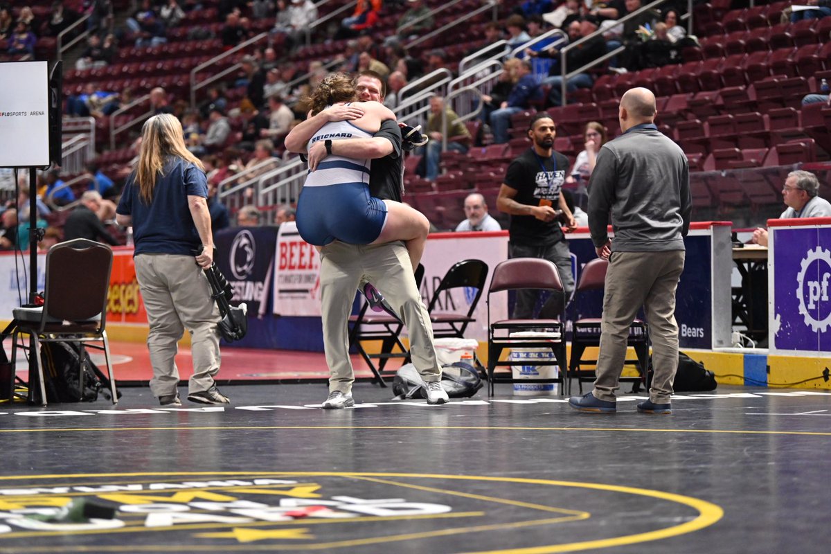 CCJaysWrestling's tweet photo. Introducing our first female state medalist in school history - Morgan Reichard . State semi-finals go down tonight at 7. https://t.co/vsYlXdl6M0