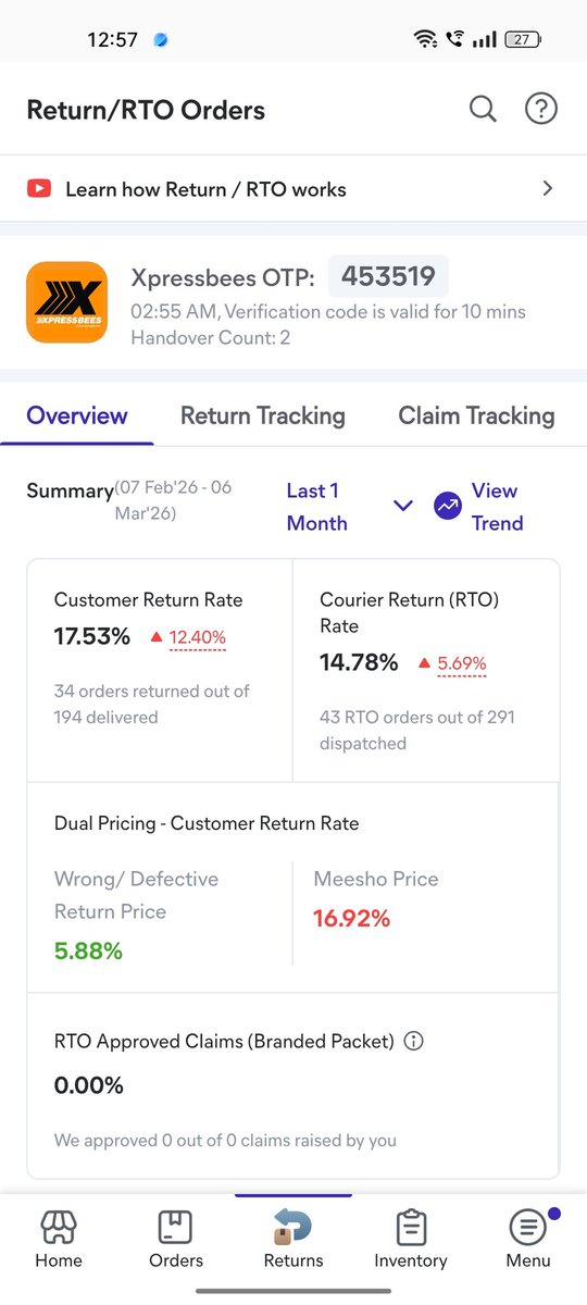 Manish143mk's tweet photo. #meesho hy meesho I am new in e commerce community mene 18 jan 2026 se start kia aj 6 March you know i didn't earn anything time waste krne ke bad totally waste or nhi i skip selling on meesso i switch another platform return krne valo par kyu charge nhi krte Ise bahut banefit h https://t.co/V4dnEw1aLi