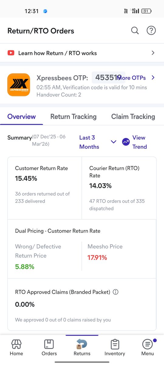 Manish143mk's tweet photo. #meesho hy meesho I am new in e commerce community mene 18 jan 2026 se start kia aj 6 March you know i didn't earn anything time waste krne ke bad totally waste or nhi i skip selling on meesso i switch another platform return krne valo par kyu charge nhi krte Ise bahut banefit h https://t.co/V4dnEw1aLi