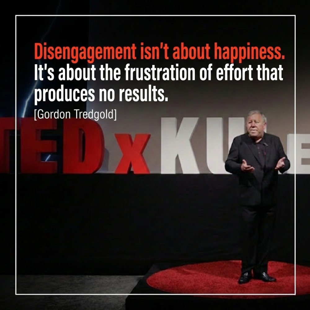 GordonTredgold's tweet image. Disengagement isn’t usually about happiness.

It’s the frustration of effort that produces no results.

Great leaders help teams turn effort into impact.

#Leadership #EmployeeEngagement #WorkplaceCulture #Productivity #GordonTredgold