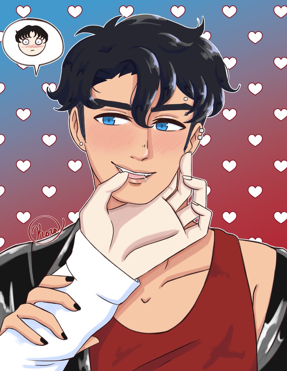 KoraDonDora's tweet image. A very delayed sequel. Kon does the biting #timkon #konel #timdrake