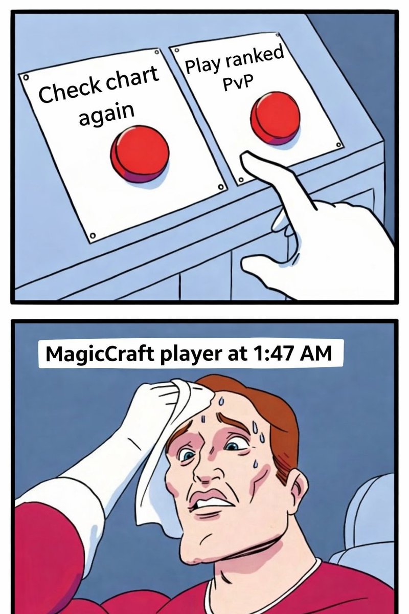 MagicCraftGame's tweet image. Sleep is optional.
Rank is permanent ⚔️

#MagicCraft #Web3Gaming #PvP #MCRT