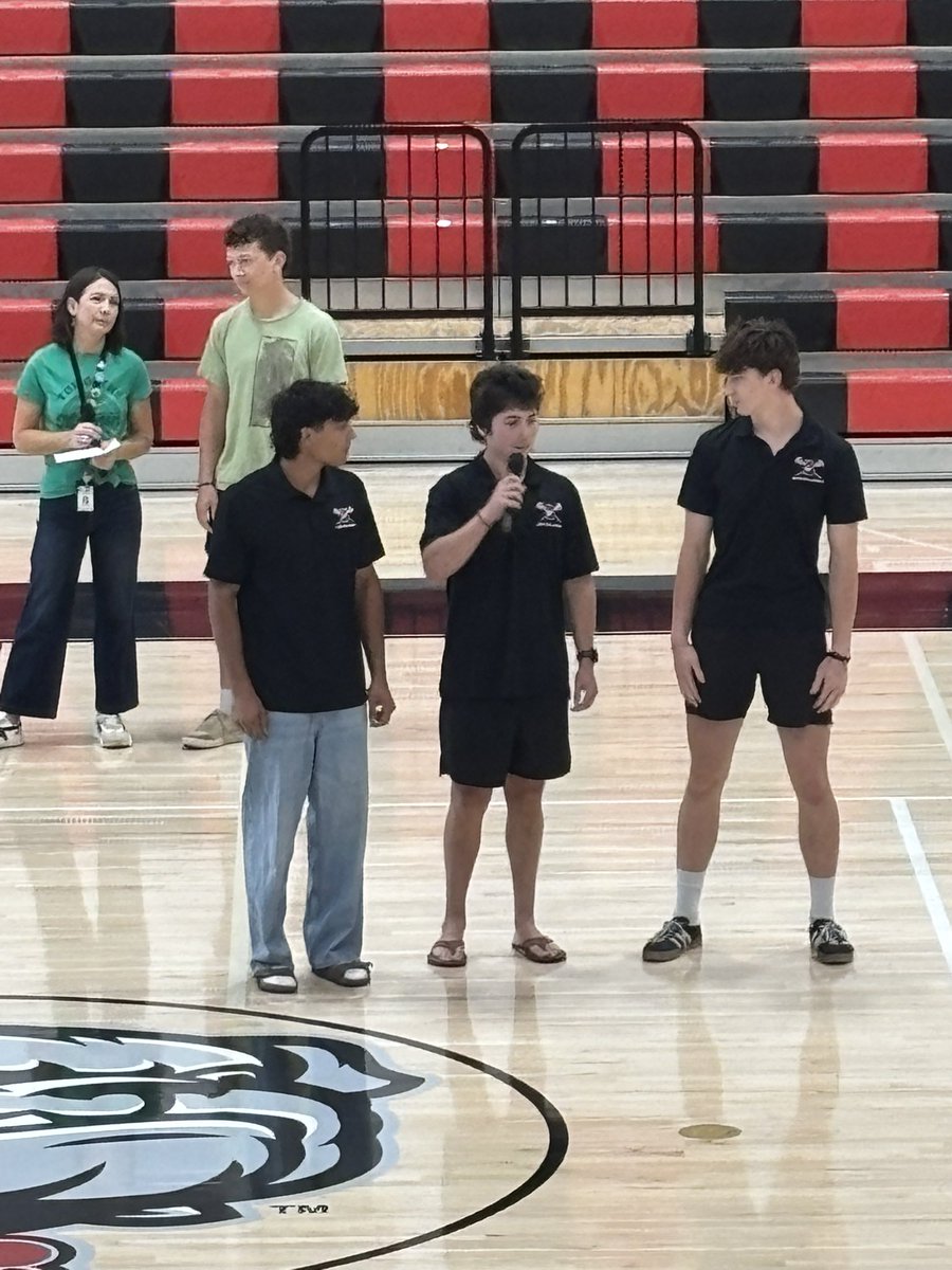 AISDBowie's tweet photo. Spring pep rally! Showing our support for soccer, tennis, golf, lacrosse, baseball and softball! Go DAWGS! @AISDBowie https://t.co/ShzkhMGV96