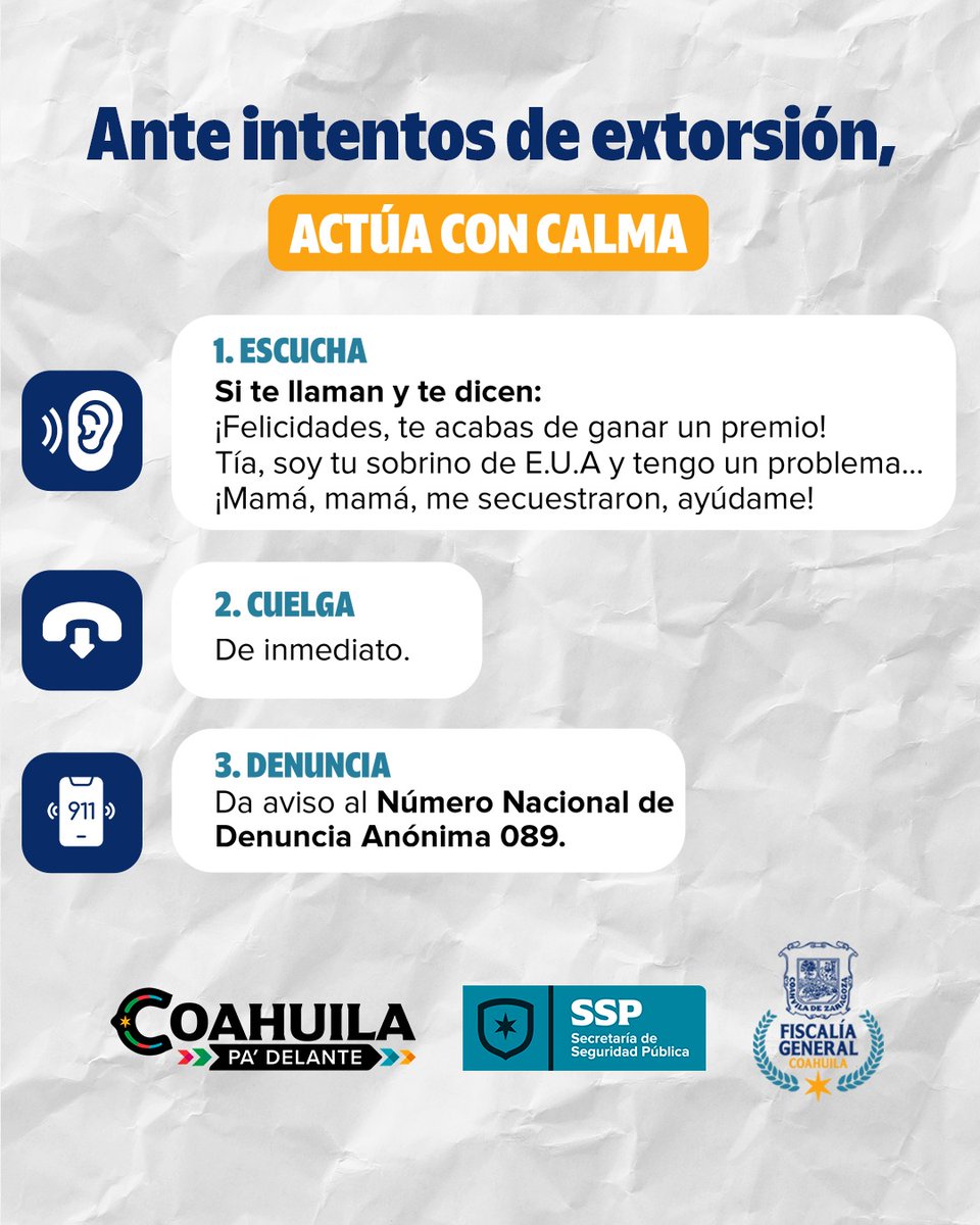 SECRETARÍA DE SEGURIDAD PÚBLICA COAHUILA tweet media