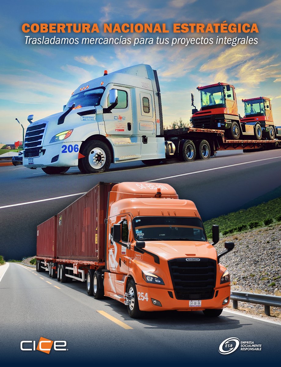grupo_cice's tweet photo. Fortalecemos el movimiento de carga con una red propia de transporte terrestre y cobertura nacional que nos permite garantizar eficiencia operativa, seguridad y cumplimiento estratégico en cada proyecto. 🚛🌎 https://t.co/clkbMywGLE