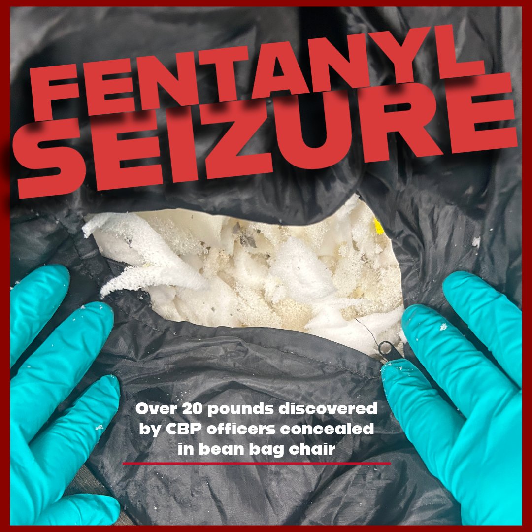DFONewOrleans's tweet image. DYK: Smugglers hide fentanyl in everyday items, even bean bags chairs!

Memphis CBP officers seized over 20 pounds of fentanyl concealed inside a bean bag chair. Millions of lethal doses halted from entering our communities from this one seizure alone. #CBP #Fentanyl