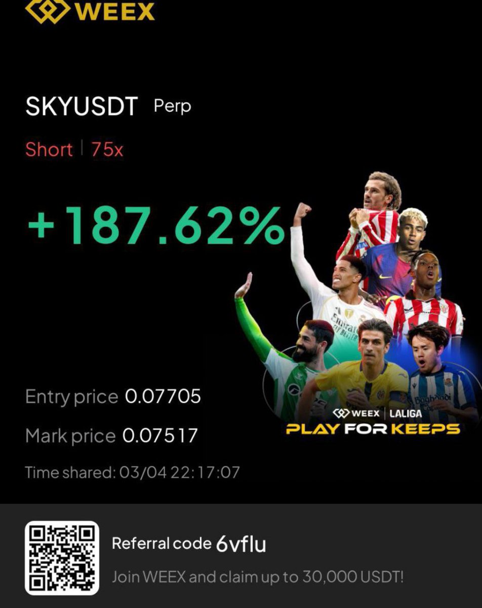 Nehneh1's tweet photo. MARKET ORDER 

SKYUSDT

SHORT SELL 📉

SL: 0.08270

TP: 0.04874 

APPLY PROPER RISK MANAGEMENT!! 📊
#CryptoTrading #CryptoMarket #dwtrading1 #BTCUSD #skyusd https://t.co/La7MbwwX3C