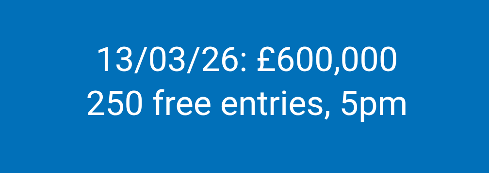 CashRegAmount's tweet photo. £600,000 next week.  250 free entries. 

https://t.co/BovrCcssYy https://t.co/qWLwwwj9cc