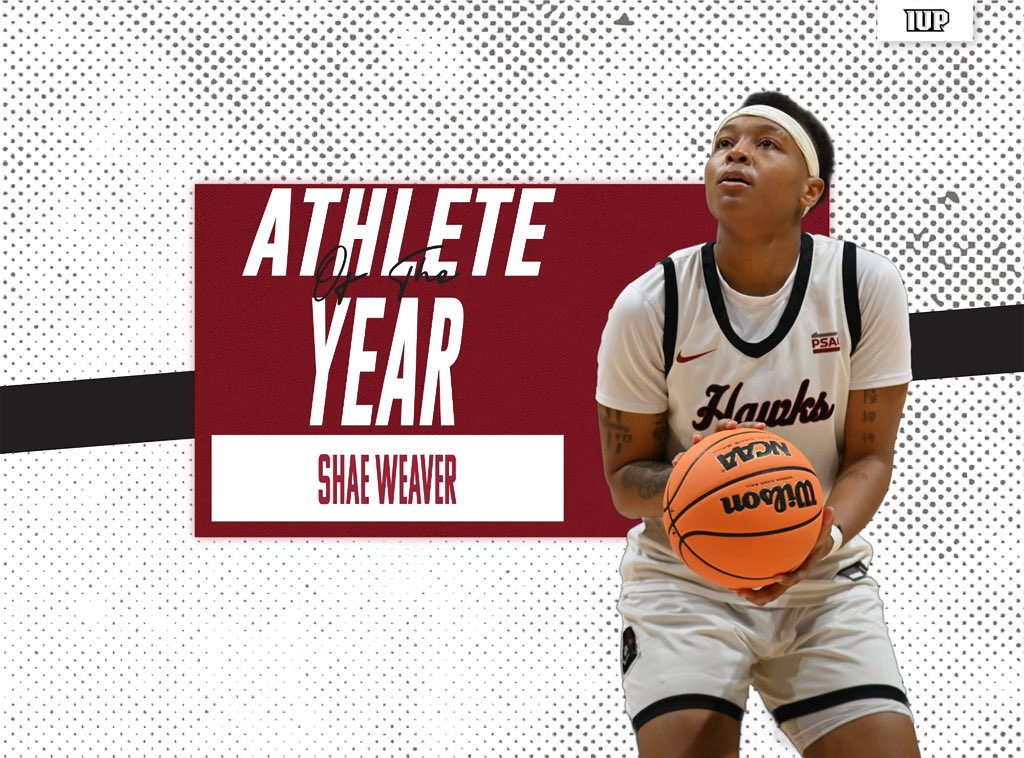 IUP_WBB's tweet photo. 🗣️ PSAC WEST ATHLETE OF THE YEAR 🏆

Huge congrats to Shae Weaver for being named the 2025/2026 PSAC West Athlete of the Year. We are so happy for you. Keep up the hard work ‼️ https://t.co/qm5nOi0SIx