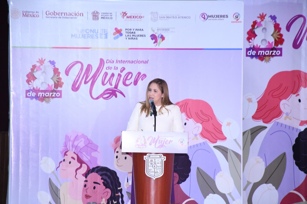 Anaamunizneyra's tweet photo. Hoy, desde el @SanMateoAGob, refrendamos nuestro compromiso para garantizar la igualdad sustantiva, proteger la vida y la dignidad de niñas y mujeres atenquenses, y asegurar su acceso a la justicia.

Gracias a la consolidación del #ModeloAHORA y a diversas acciones de acompañamiento y apoyo para las mujeres, hemos logrado reducir en 37% los índices de #ViolenciaDeGénero en nuestro municipio.

Hoy reafirmamos que la acción es ¡AHORA o NUNCA! Seguiremos avanzando sin pausa y sin demora. Porque la vida libre de las mujeres no puede esperar. Porque la igualdad es AHORA.

Por los derechos, la justicia y la acción para todas las mujeres y niñas: ¡#UnidosSí, #UnidosSiempre!