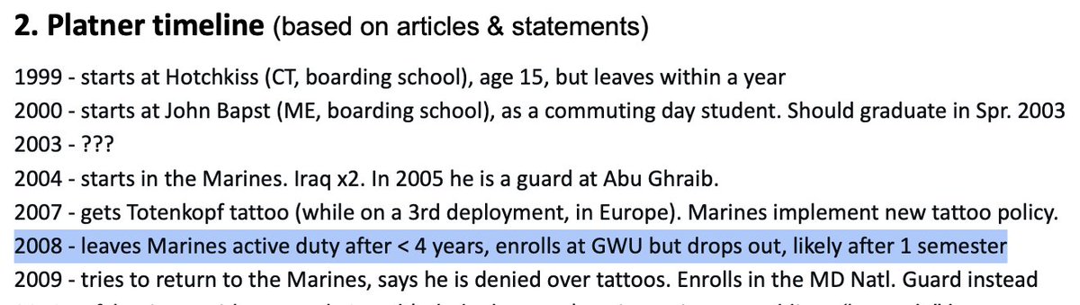 aobrien2010's tweet image. This is whole bs smear is so easily debunked. You write that there was an exemption to the rule banning forearm tattoos for "currently serving Marines," &amp;amp; in the same doc acknowledge that Platner had already left the Marines. He didn't fall under the exemption. #mepolitics