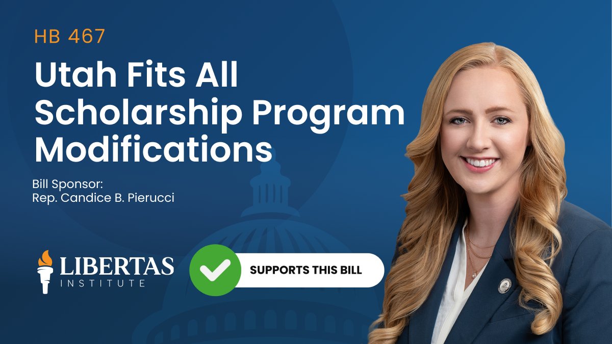 Libertas's tweet image. 🍎 HB 467 is headed to the Gov! This will modify and add clarifications to the Utah Fits All Scholarship program. This bill encourages innovation in education, expanding access to education alternatives.

We support! ✅ Here's why: libertas.institute/bill/hb-467-ut… #utleg #utpol