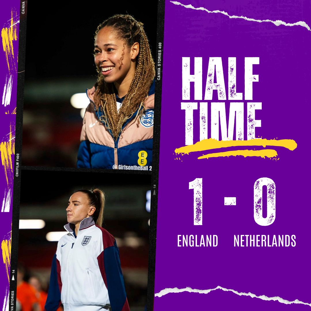 GirlsontheBall's tweet photo. HT | England U23s 1-0 Netherlands U23s
⚽️ Gunning-Williams
Just one goal in it here. Chances at both ends. Keating with a big save to deny Van Koppen. Gunning-Williams almost got a second and Klinger came close.
#ENGNED | #YoungLionesses | #GOTBLive https://t.co/8MUfGGOMcl