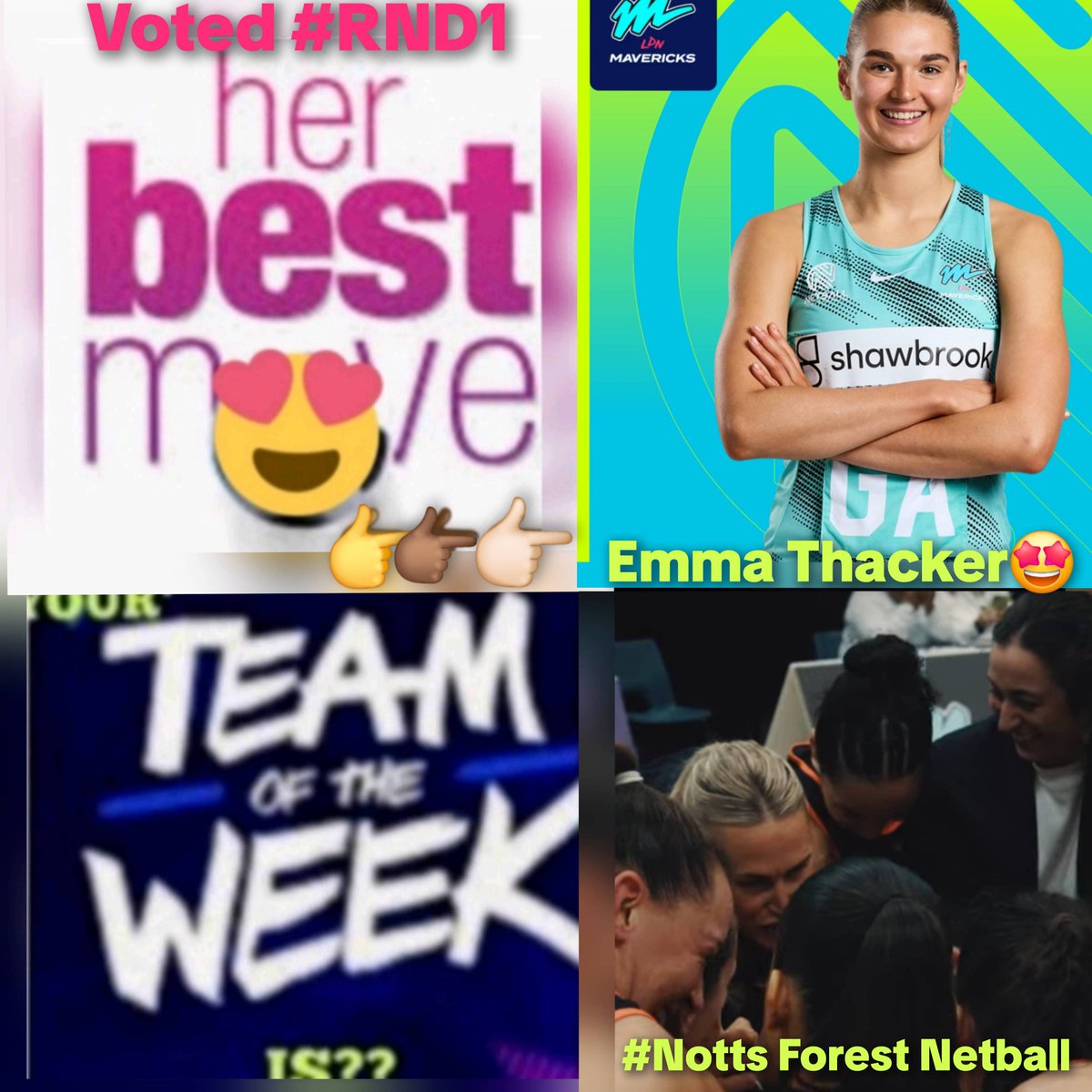 InTheChatTime's tweet photo. .@SkyNetball @BBCSport
@CliveJonespr @messero6 @Adelemarie1206 @Jasmin81259024 @Eagles_Netball Hey #NetballFamily #FNNTime to go again @NetballSL #RND2. Thank you again for engaging #InTheChat on Wednesday and these are the voting results👇Oh, it was close "Thank you"☺️ https://t.co/sX2zFrDug1