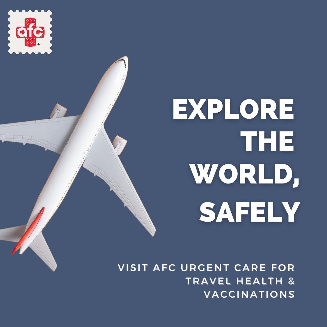Going away for spring break? AFC Urgent Care offers convenient travel medicine services including administering vaccines required for certain foreign travel. Walk in today!