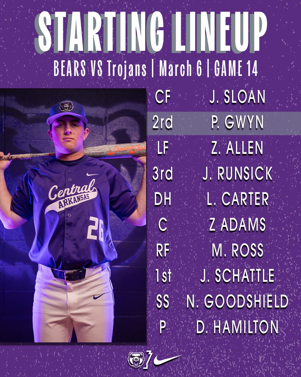 UCABearBaseball's tweet photo. Bears vs Trojans in the Governors I-40 Showdown! First pitch from Bear Stadium in just a few minutes!
#BearClawsUp 
#FightFinishFaith https://t.co/gNvWeIW9dE