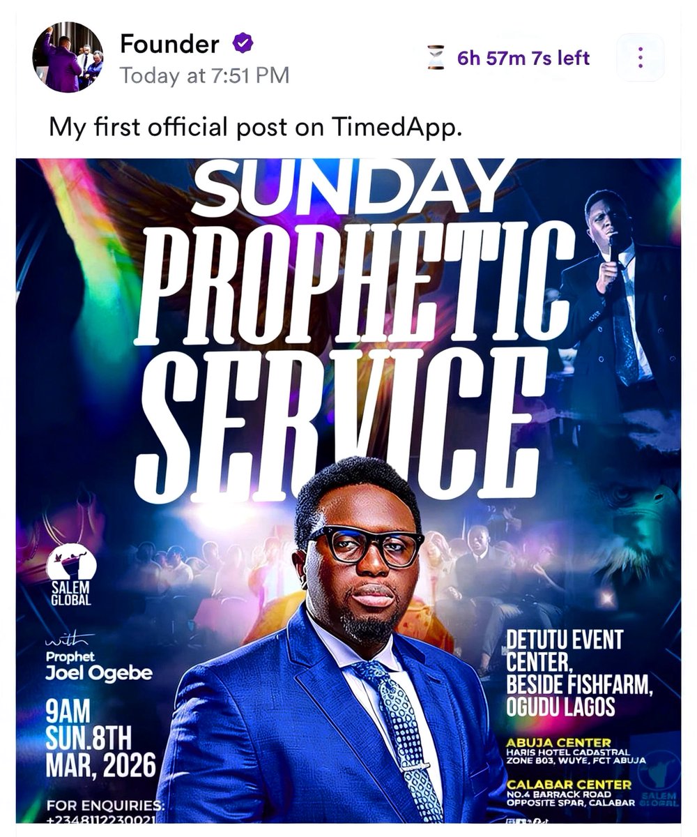 Prophet Joel Ogebe tweet media