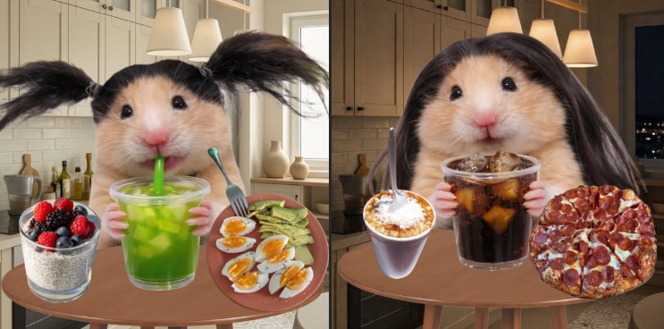 Yo el Viernes desayunando // Yo el Viernes cenando 🐱