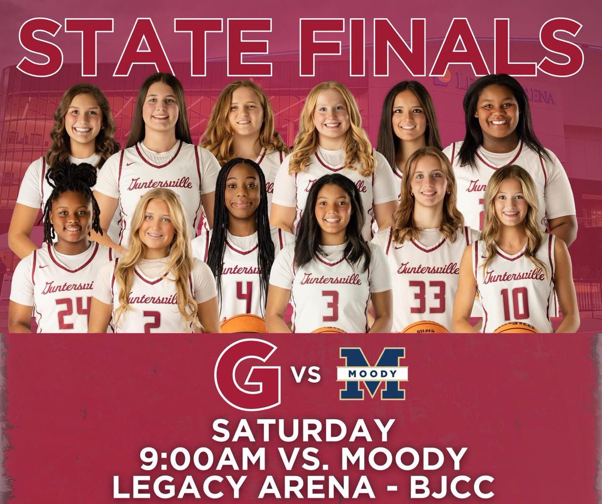 ghsladycathoops's tweet photo. Saturday is the moment these lady cats have been preparing for all season! 

Join us at 9:00 AM at Legacy Arena (BJCC) as Guntersville takes on Moody for the 5A State Championship.

Let’s pack the arena and show them how proud we are! Go Wildcats! https://t.co/mpSnoji8Io