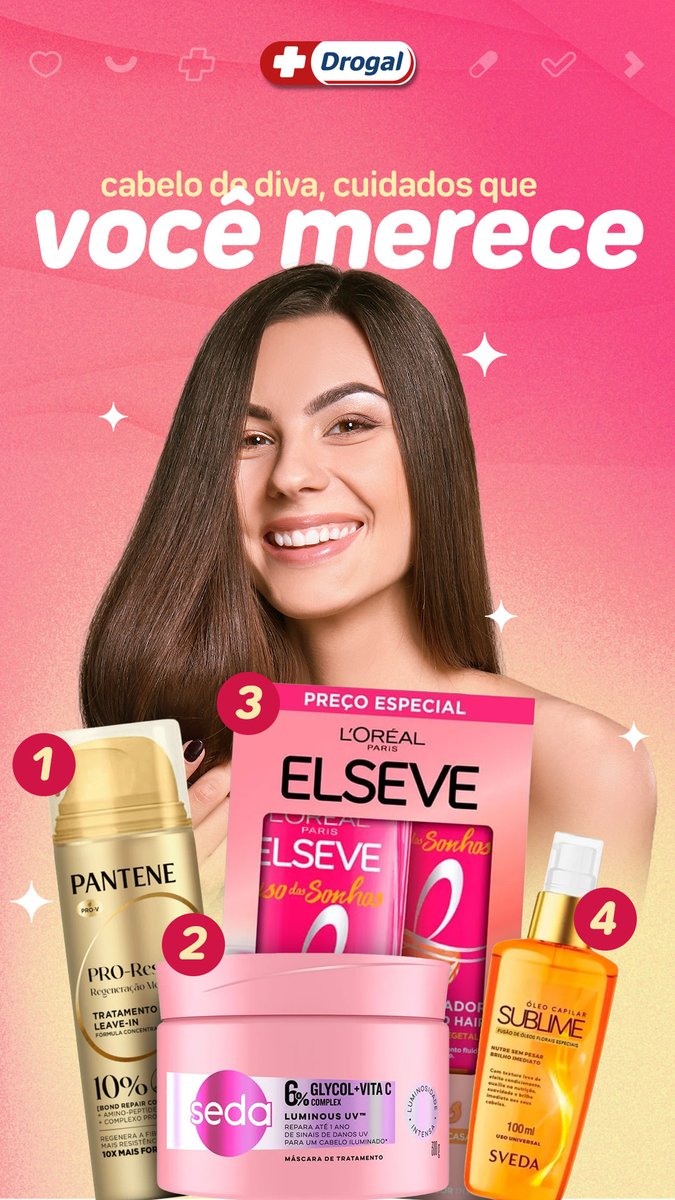 RedeDrogal's tweet photo. Neste Mês da Mulher, que tal transformar o cuidado com os fios em um verdadeiro momento de autocuidado? 💇‍♀️✨

Fios mais hidratados, com brilho e maciez para você se sentir ainda mais confiante todos os dias.

📲 Acesse o site, o app ou visite a Drogal mais próxima e aproveite! https://t.co/hYuWRdLfB6
