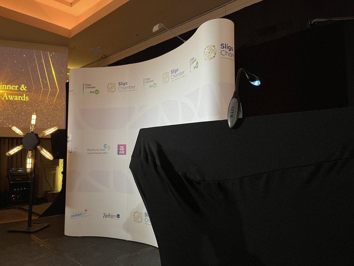 SligoChamber's tweet photo. We are all set for this evening’s 2026 Business Excellence Awards dinner here at the Radisson Blu Hotel in Rosses Point where we celebrate the outstanding business achievements throughout the Sligo region. 

#BusinessAwards #SligoChamber #Sligo https://t.co/4A4lafO66k