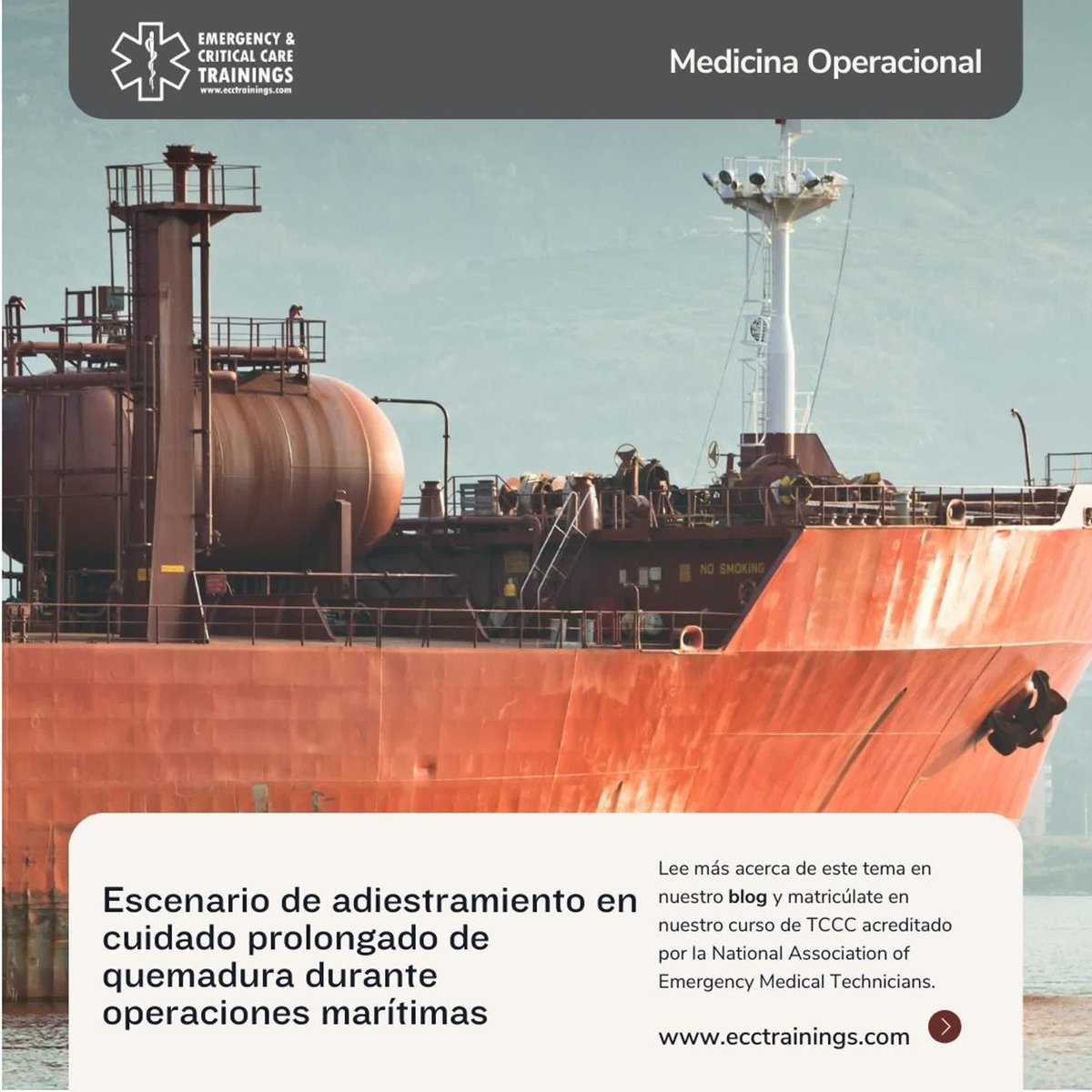 🔥 Apagar el fuego no termina la emergencia.
En el mar, una quemadura grave puede significar días sin evacuar.
Escenario de adiestramiento en cuidado prolongado de quemadura durante operaciones marítimas.
Entrena para cuando nadie viene. PHTLS | TCCC | PFC
bit.ly/3ORChEq