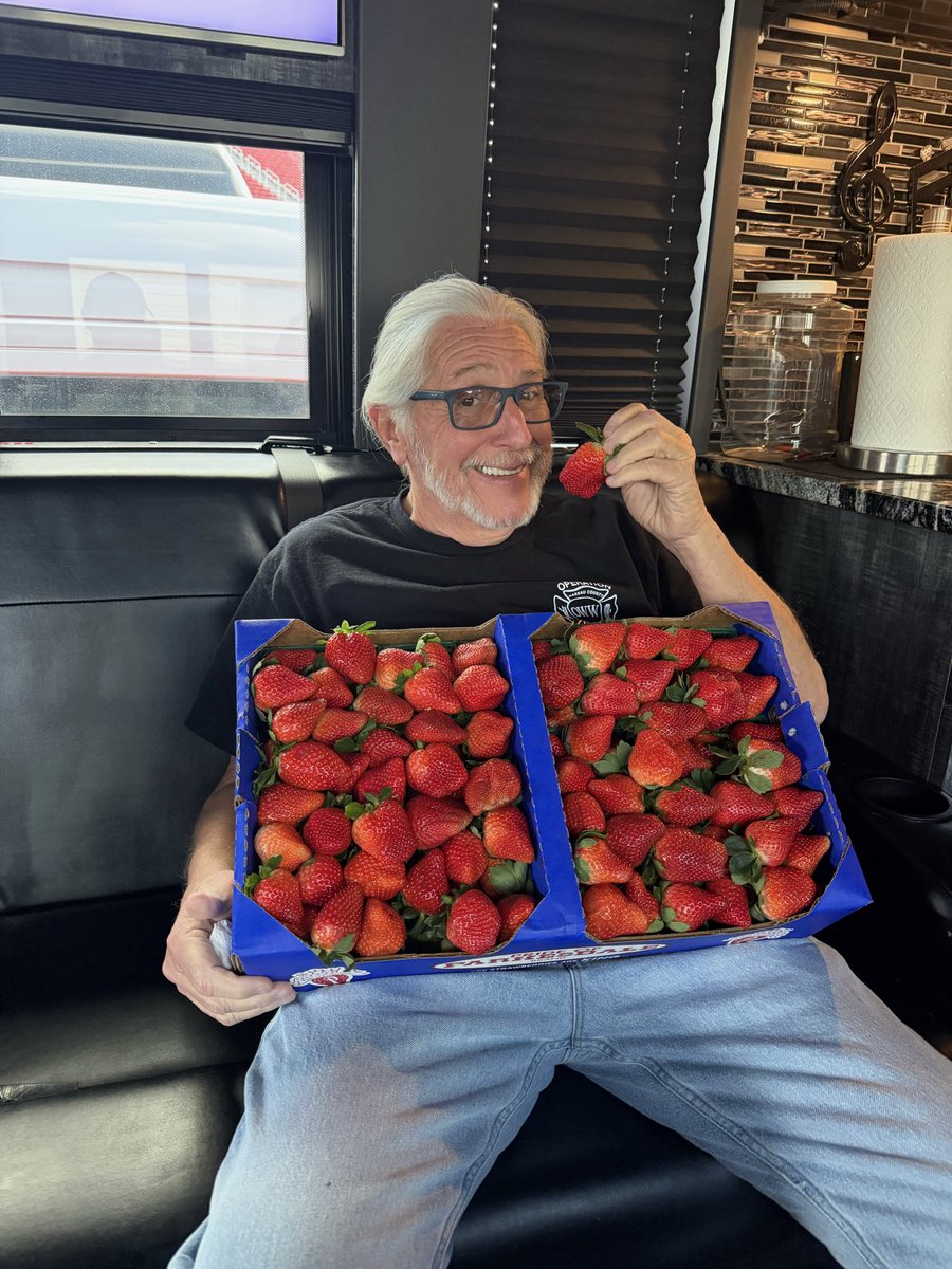 MarshallTucker's tweet photo. You can’t take Doug anywhere. Strawberry Festival loves Doug and MTB.  Biggest crowd event! https://t.co/yAjd8SSaP9