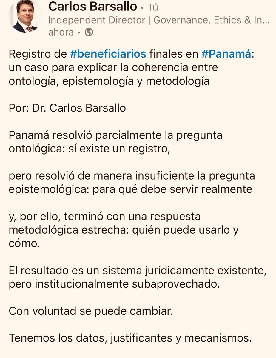 barsallocarlos's tweet image. #Panama #registro #Beneficiarios finales