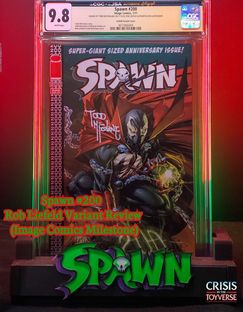 ComicCrusaders's tweet photo. Spawn #200 Rob Liefeld Variant #Review (@ImageComics Milestone) by @BoboFnMac #CrisisToyverse @ToddMcFarlane #comics #comicbooks #collectibles https://t.co/Zuu9kaA6dK https://t.co/TayE8KBcZJ