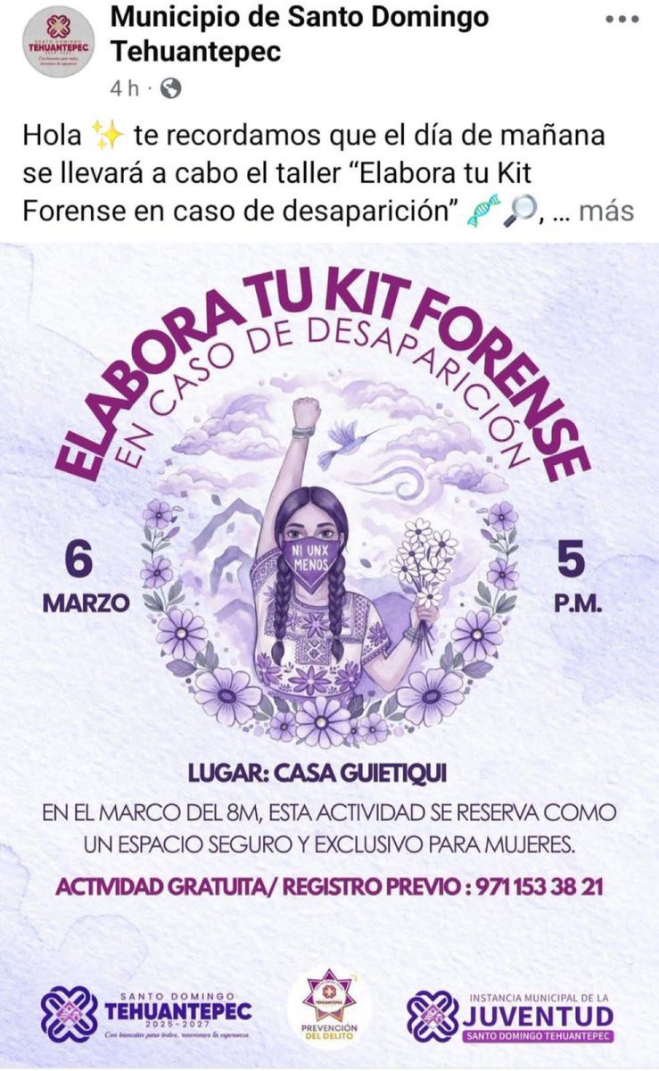 El gobierno no puede garantizar que regreses a casa con vida…
pero sí puede enseñarte a preparar tu “kit forense en caso de desaparición” para cuando encuentren tu cuerpo.