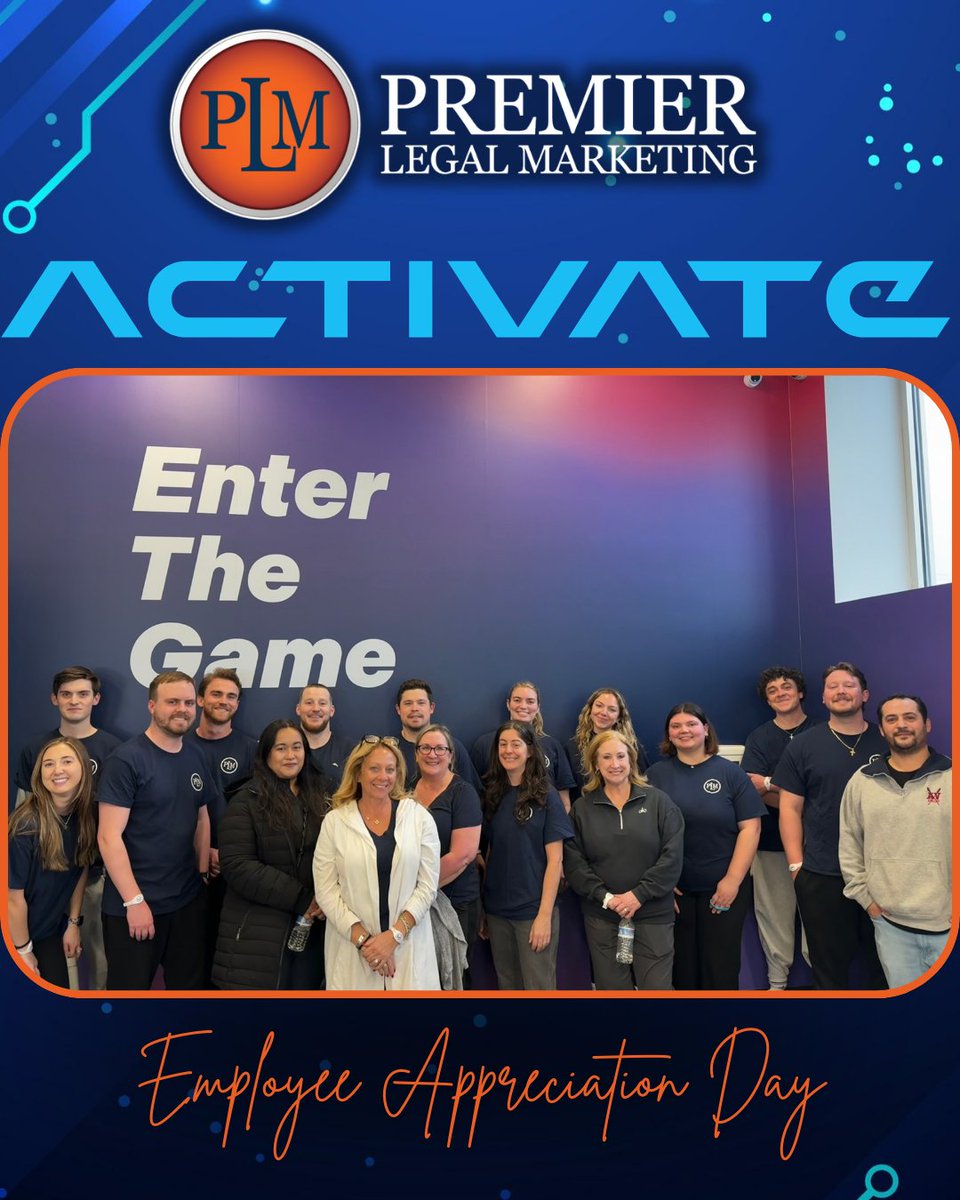 The PLM team enjoyed a fun afternoon of games and challenges at Activate in Cherry Hill for Employee Appreciation Day. We are grateful for the hard work, dedication, and creativity our team brings every day.

#EmployeeAppreciationDay #PremierLegalMarketing #ActivateCherryHill