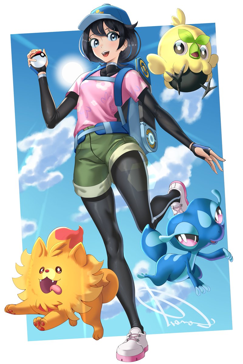 Here’s my drawing of the new starters 💨🌊 Sorry for the delay! # ...