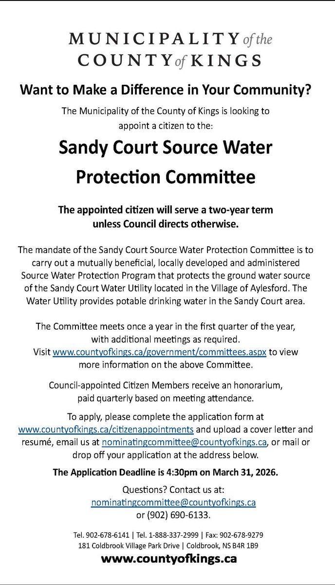 Municipality of the County of Kings tweet media