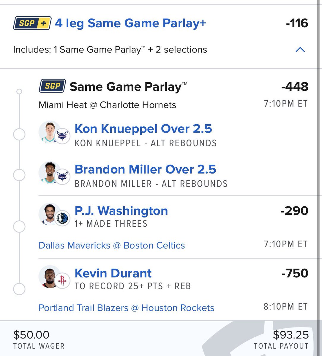 JandJsPicks's tweet photo. IM BACK!

I’m starting up a ladder challenge!
$50➡️$1,000 by Tuesday we should be cashing in for a G! Let’s go! https://t.co/4aGOS8gHYr