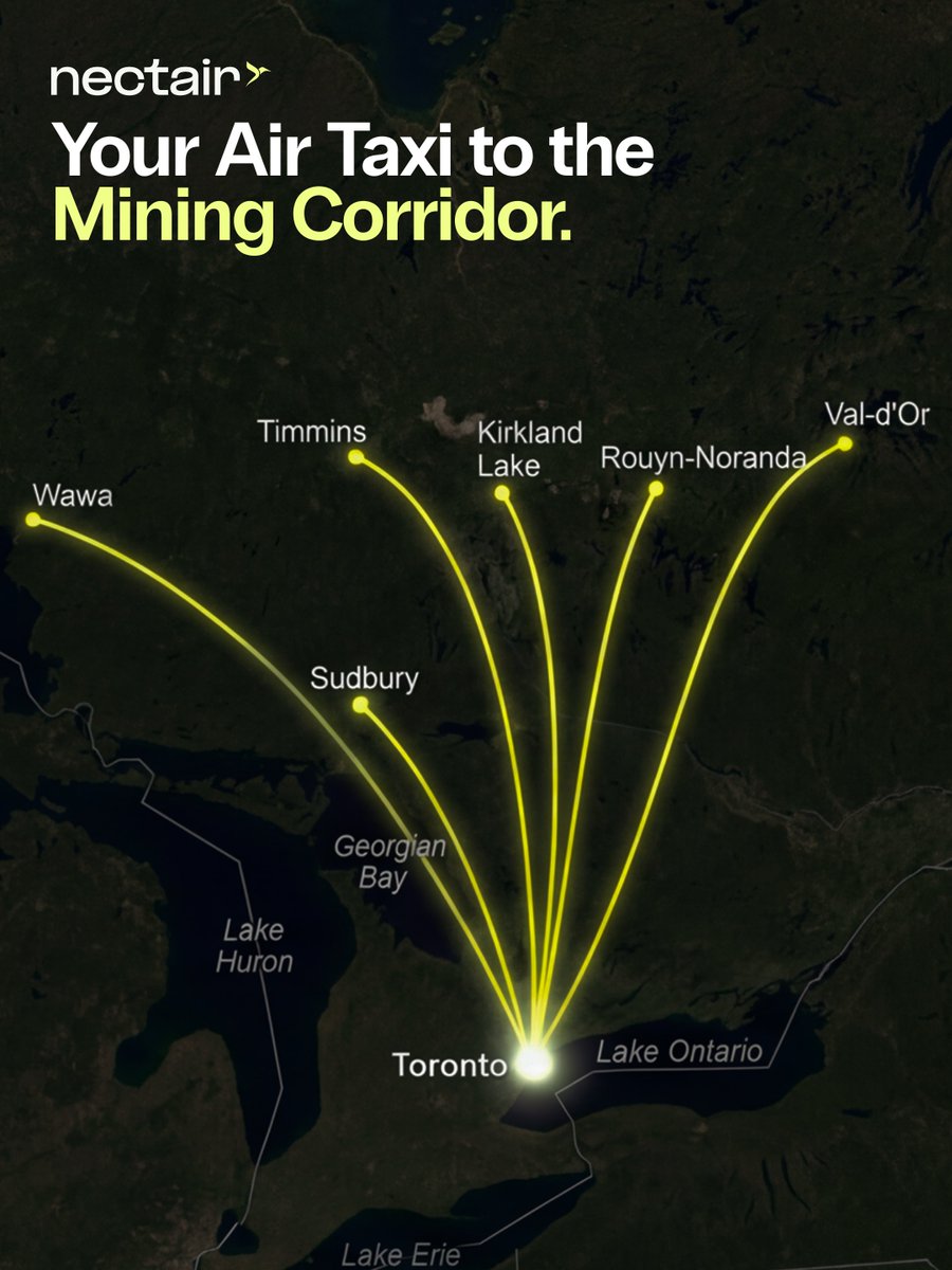FlyNectAir's tweet photo. Canadian mining is a billion-dollar engine running on broken air travel. #PDAC2026 #MiningIndustry https://t.co/DiBr30pg2h