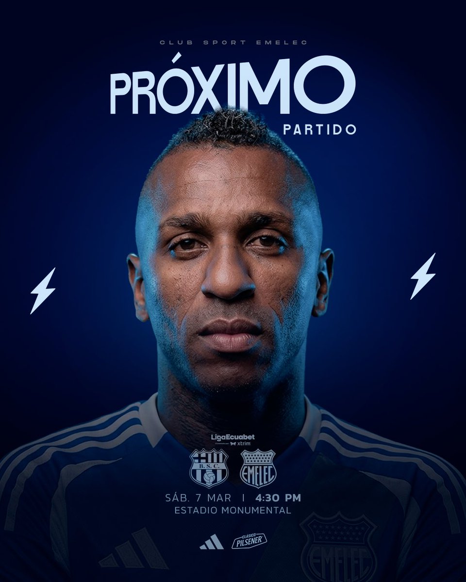 🔜 Próximo Partido

🏆 LigaPro Ecuabet patrocinada por Xtrim
🆚 Barcelona S.C.
🏟️ Monumental
⌚️ 16H30
 
#VolvemosASerEmelec 🔵 #LigaEcuabetconectadaporXtrim #ClasicoPilsener