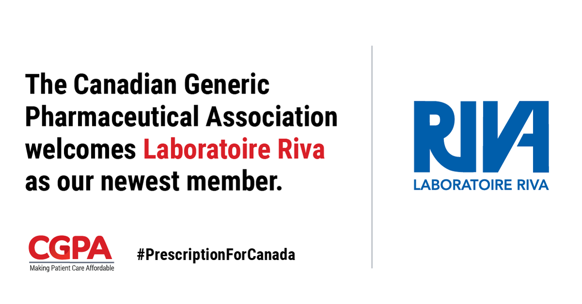 CdnGenerics's tweet photo. CGPA welcomes Laboratoire Riva as our newest member. https://t.co/wBdBYPw4Sg
