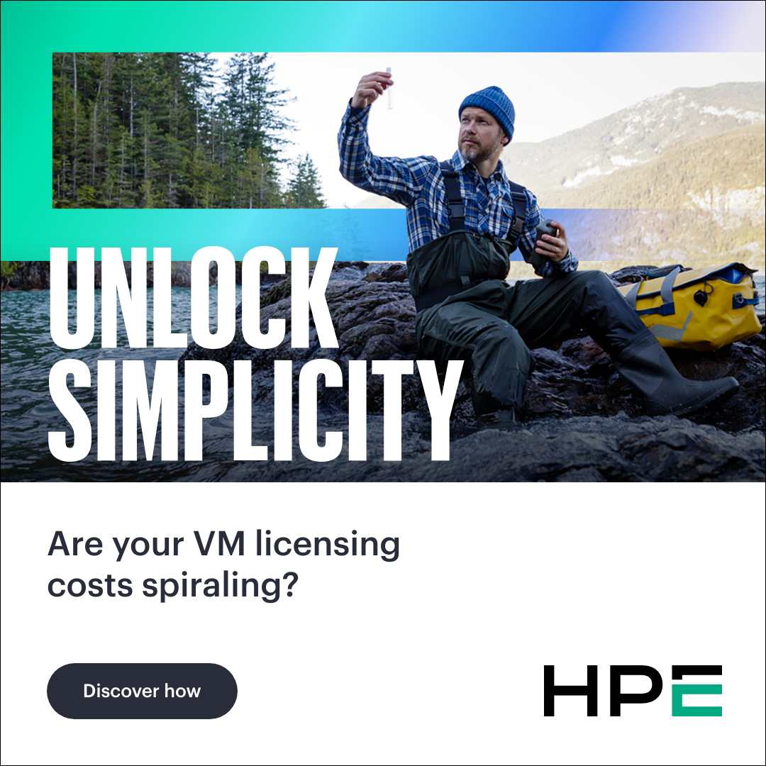 HPE's tweet photo. HPE offers predictable licensing and seamless migration. Save fast and keep critical systems stable.