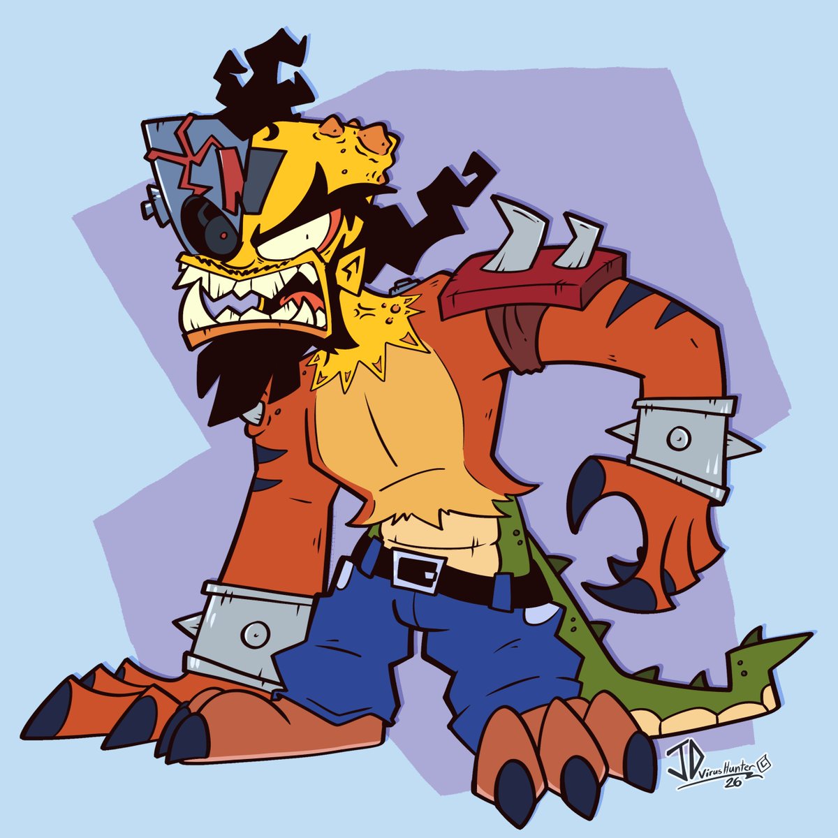JD_VirusHunter's tweet photo. Back to my Crash Bandicoot drawings! Here is Megamix!

#CrashBandicoot https://t.co/babpDyaIkB