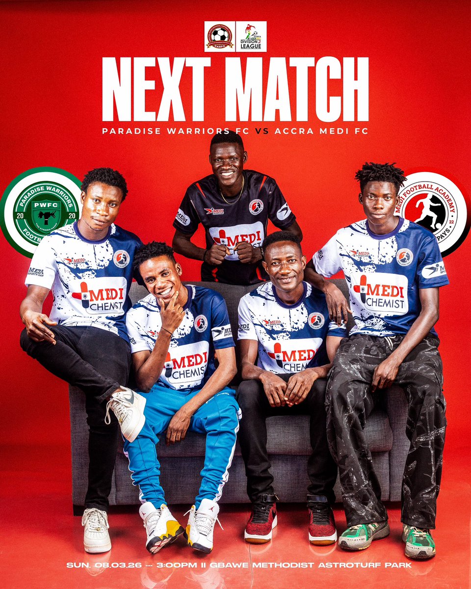 NEXT Up, Paradise Warriors FC 🔴⚪️⚫️
.
#MediFA #nextmatch #FootballDreams #meditation #nextup