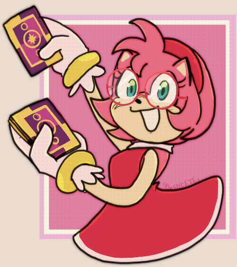 Eyes_Plastic_'s tweet photo. This was supposed to be quick, I never thought I'd draw a character wearing glasses but the new Amy drawing was super cute❤️

#Amyrosefanart #amyrose #sonicart https://t.co/Eu9s6tNEte