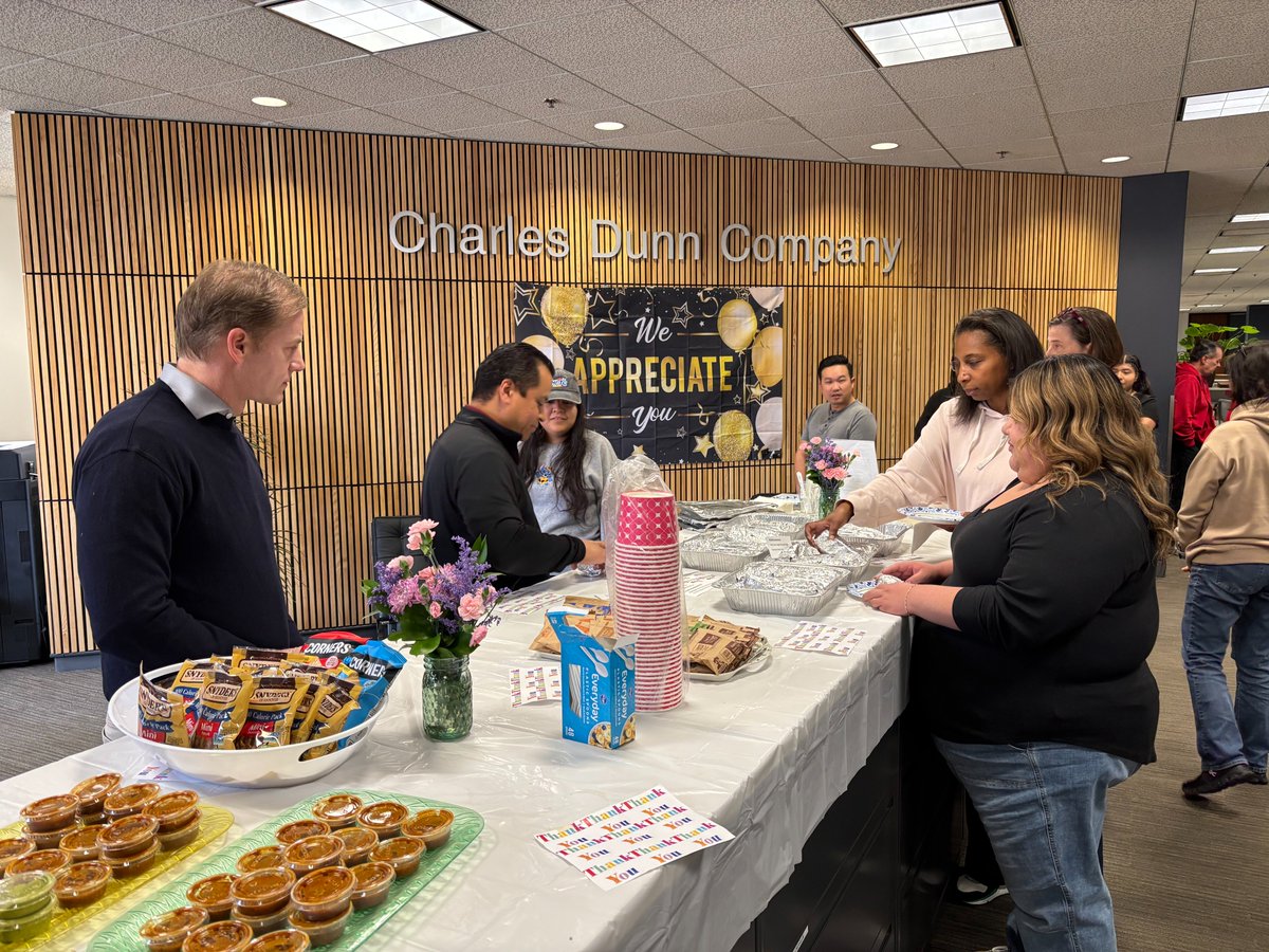CharlesDunnCo's tweet photo. As we conclude our Employee Appreciation Week celebration, the appreciation certainly doesn’t stop here.

We are grateful for our team’s hard work, dedication and the effort they bring every day.  Cheers to our amazing team!

#propertymanagement #EmployeeAppreciationWeek https://t.co/NgCHeBrOcG